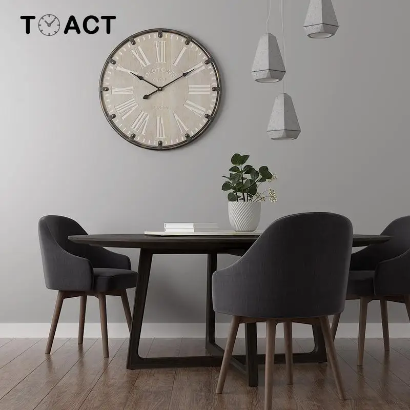 Объемные часы ручной работы в стиле ретро большие винтажные настенные