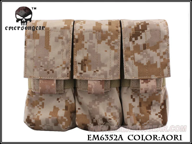 AOR1 Emersongear Emerson LBT Стиль M4 тройной подсумок Молл военный боевой Mag сумка для пейнтбола Mag держатель страйкбол шестерни - Цвет: AOR1