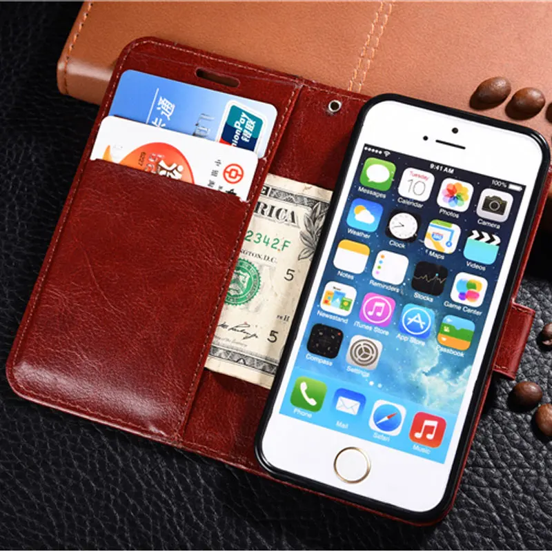 Противоударный кожаный флип-кошелек с поворотом на 360 градусов мягкий чехол для