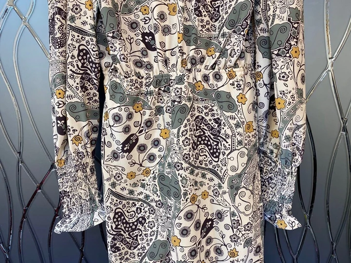 Женское платье ~ 2020 Ранняя весна новый гофрированный воротник рукав фонарик