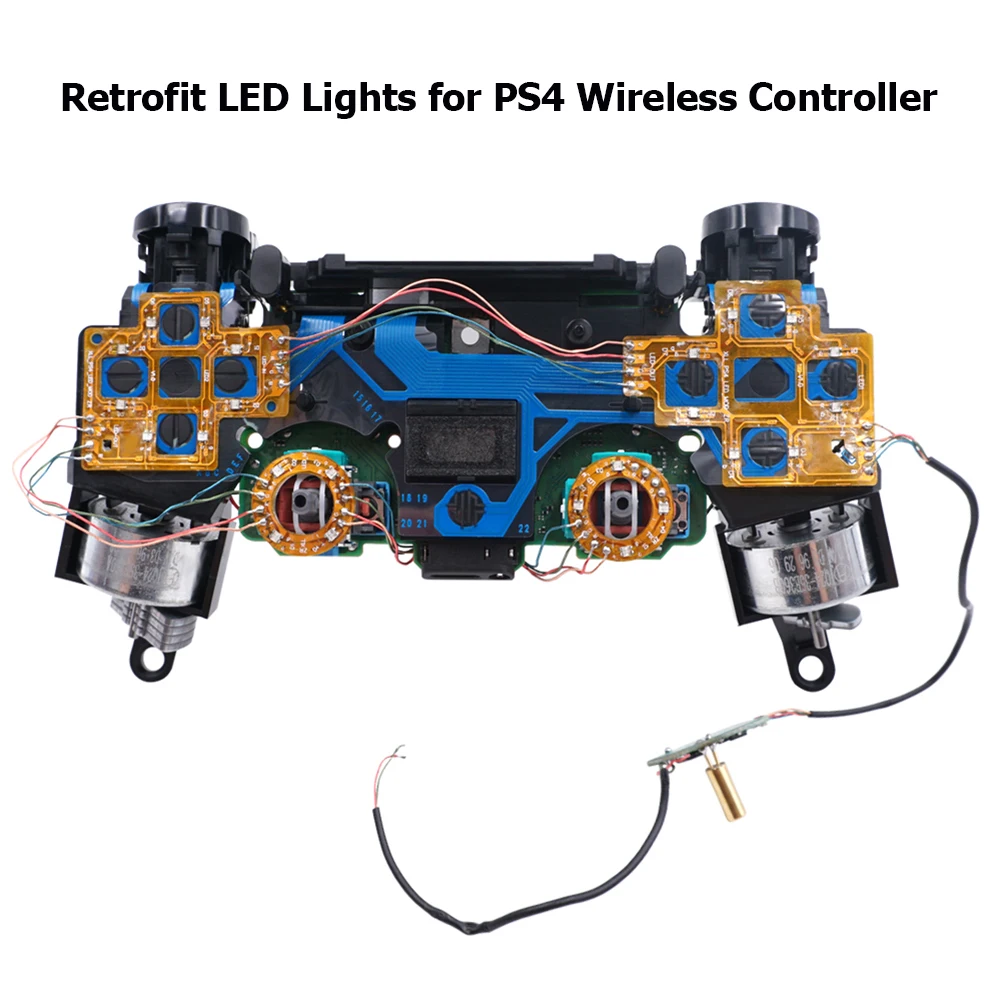 Многоцветный D-Pad Thumstick Face Button DTF LED Kit 6 цветов s для контроллера PS4 аксессуары