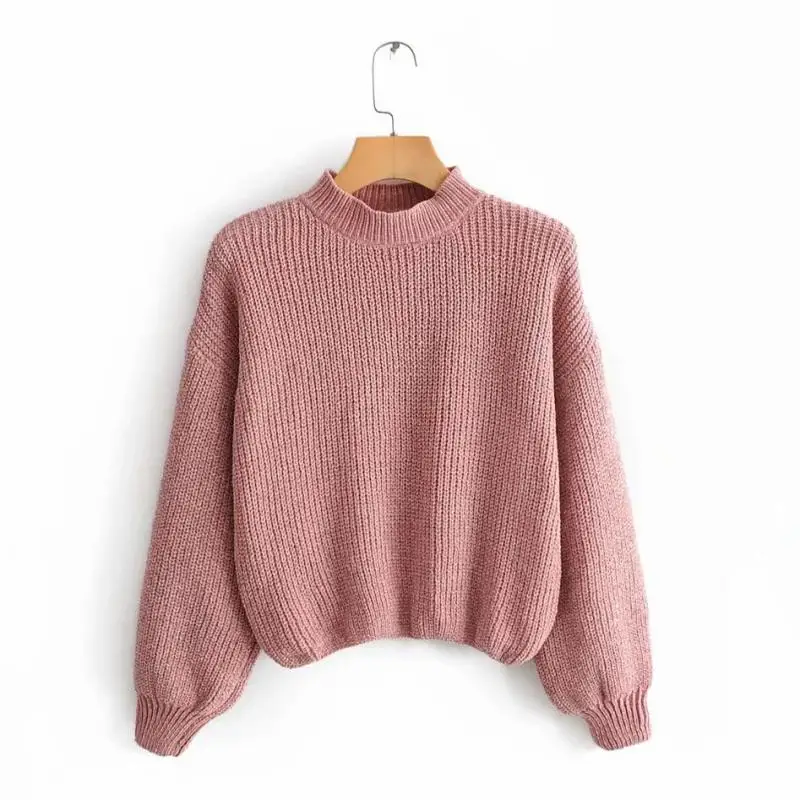 Повседневный женский свитер с высоким воротом зима 2019 Осенний Женский пуловер