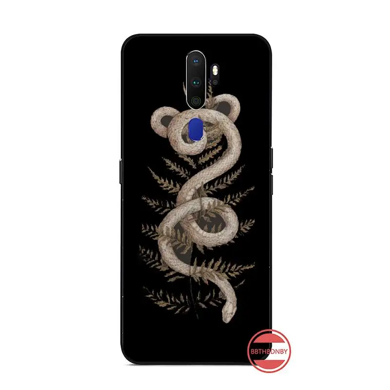 

Hand Snake Flower Snake Painting Phone Case For OPPO F 1S 7 9 K1 A77 F3 RENO F11 A5 A9 2020 A73S R15 REALME PRO