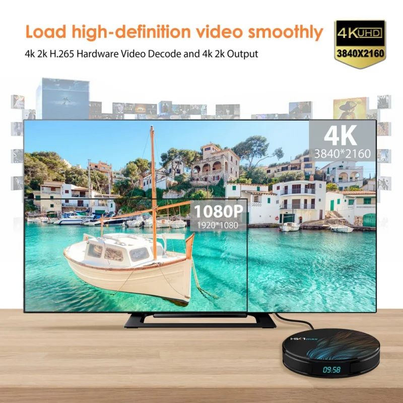 HK1 Max Smart tv Box Android 9,0 ГБ 128 Гб 32 64 4 Гб Rockchip 4K Wi-Fi netflix телеприставка медиаплеер 9 2GB16GB Android