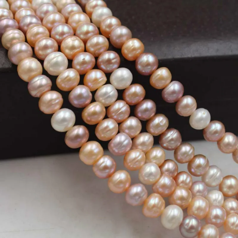 

Натуральный пресноводный жемчуг Свободные Бисер смешанный цвет плоские бусины хлеб бусины/загружены "сделай сам", зажим для ожерелья Брасл...