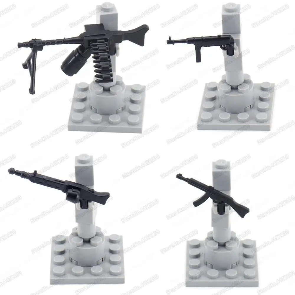 Военный солдат танки сборка MG34 пулеметы строительные блоки оружие 2 мировая