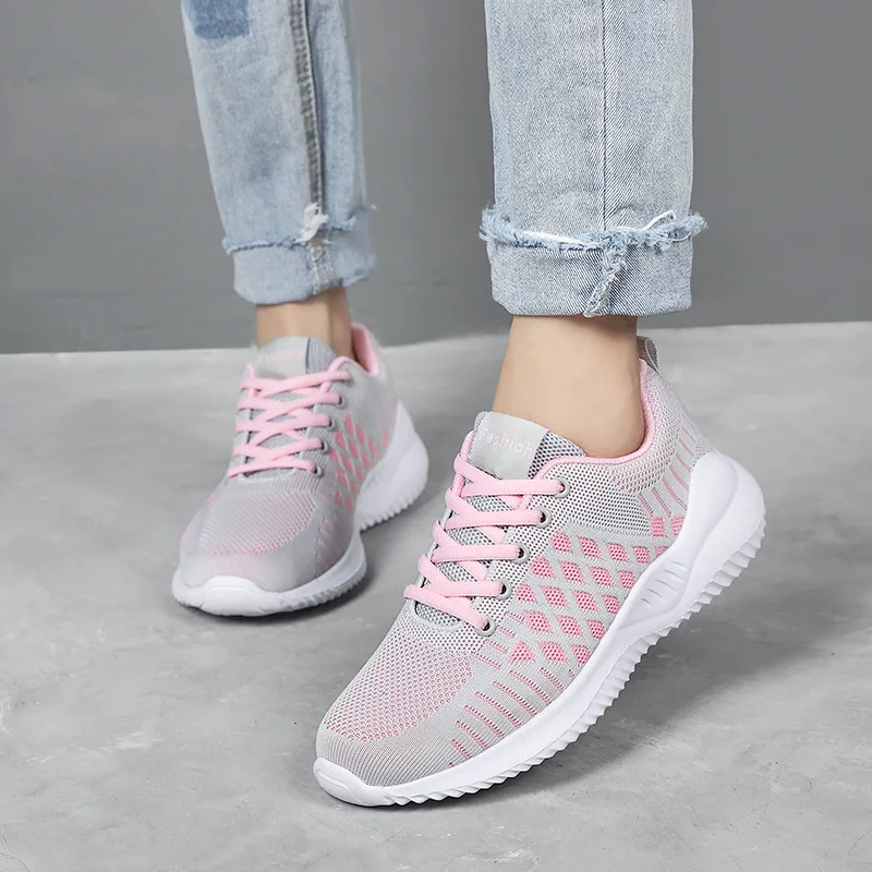 

Mesh Breathable Wedges Shoes Women White Sneakers Breathable 2020 Summer New Female Casual Shoes Sneakers Platform Shoe