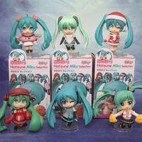 q ver christmas anime miku figure mistery box car decoration action figures toys for children birthday gift free shipping items