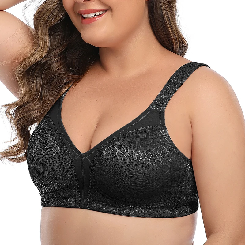Большой бюстгальтер женский минимайзер размера плюс B C D DD DDD F G чашка Кружева Bralette