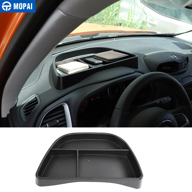 

MOPAI Stowing Tidying Car Front Center Console Container Dashboard Storage Box Organizer for Jeep Renegade 2015+ Accessories
