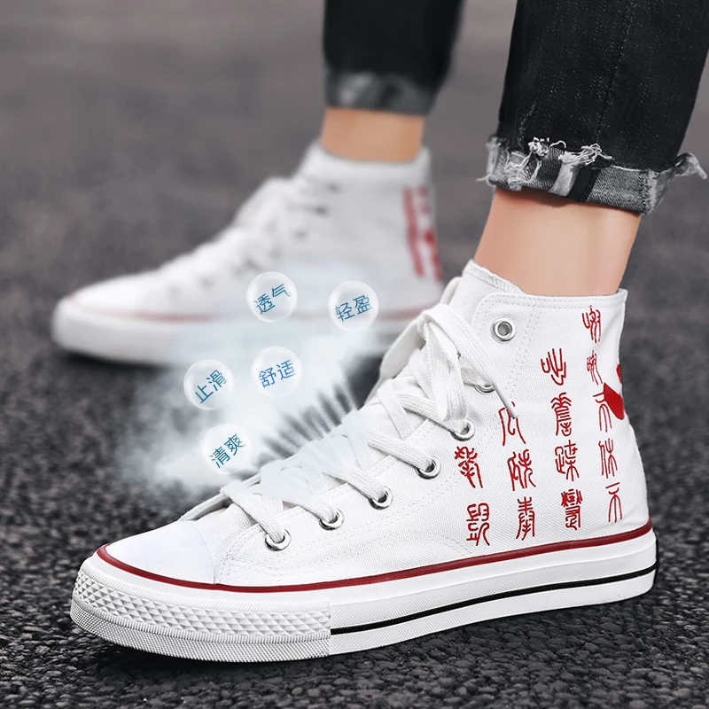 

Zapatos Informales De Hombre Sneakers Casual Shoes Spring Man Men Fashion Canvas Slip On Summer Mens Causal High Top