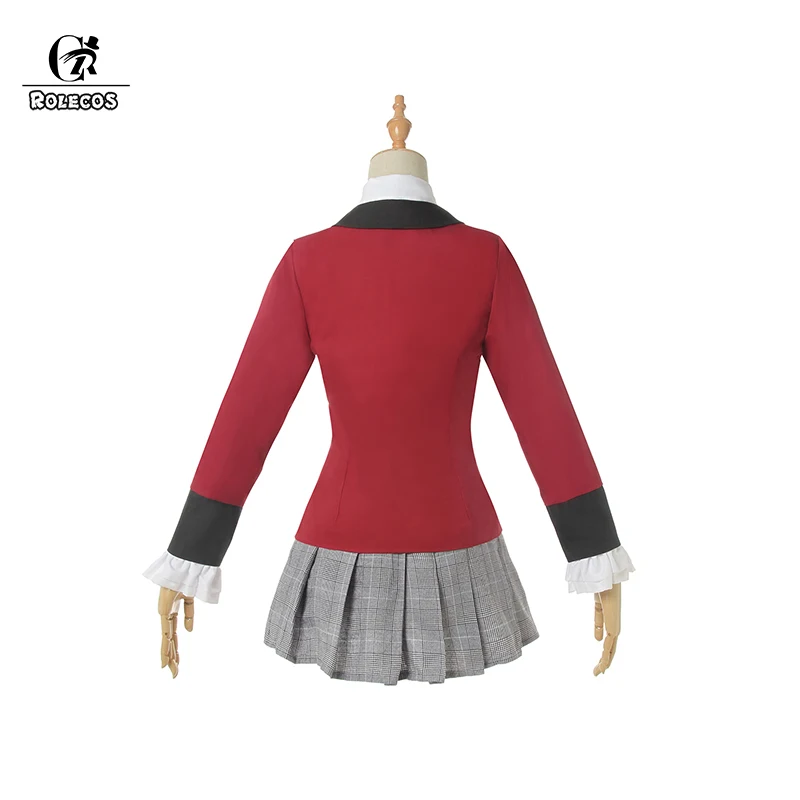 ROLECOS аниме Kakegurui 2 сезон Косплей Костюм Kirari Momobami японский JK школьная форма для
