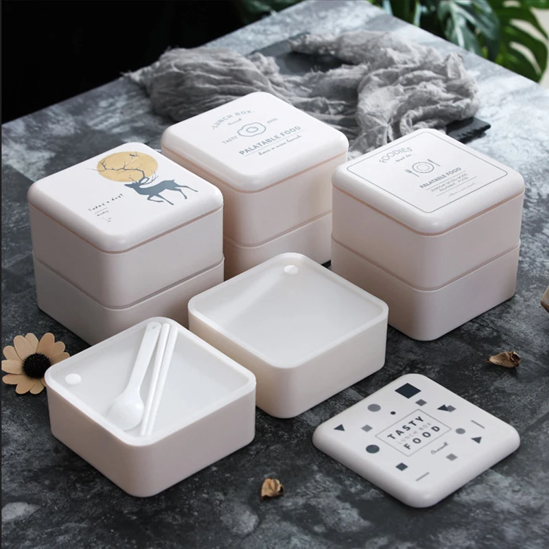 Контейнер для еды Ланч-бокс контейнер портативный японский Bento box столовые