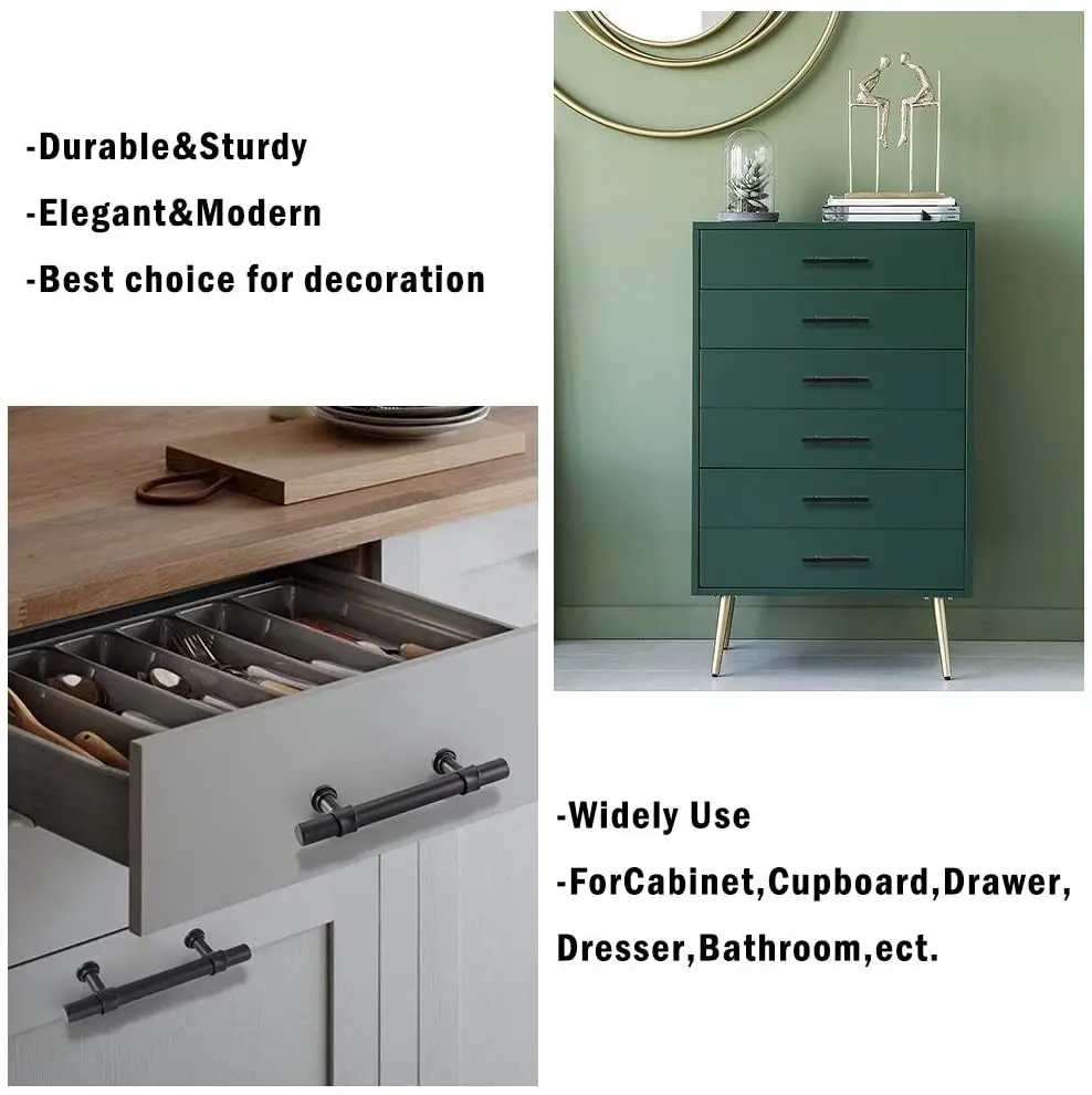 goldenwarm kitchen cabinet handles black drawer pulls t bar stainless steel cabinet hardware drawer knobs furniture handles free global shipping