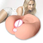 Реалистичная задница 3D силиконовая вагина Анальная искусственная киска двухканальный плотный прибор для Влагалища Анальный Мужской взрослый секс-игрушки мастурбатор для мужчин