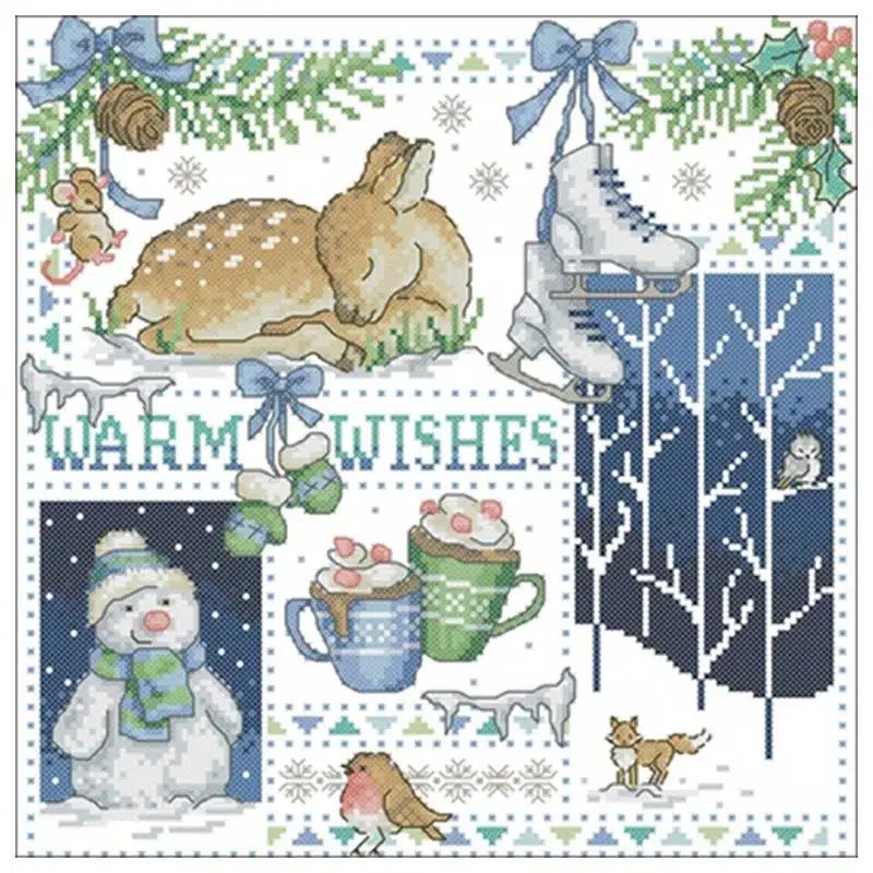 

Наборы для вышивки крестом, зимние узоры, 11CT, 14CT, 18CT