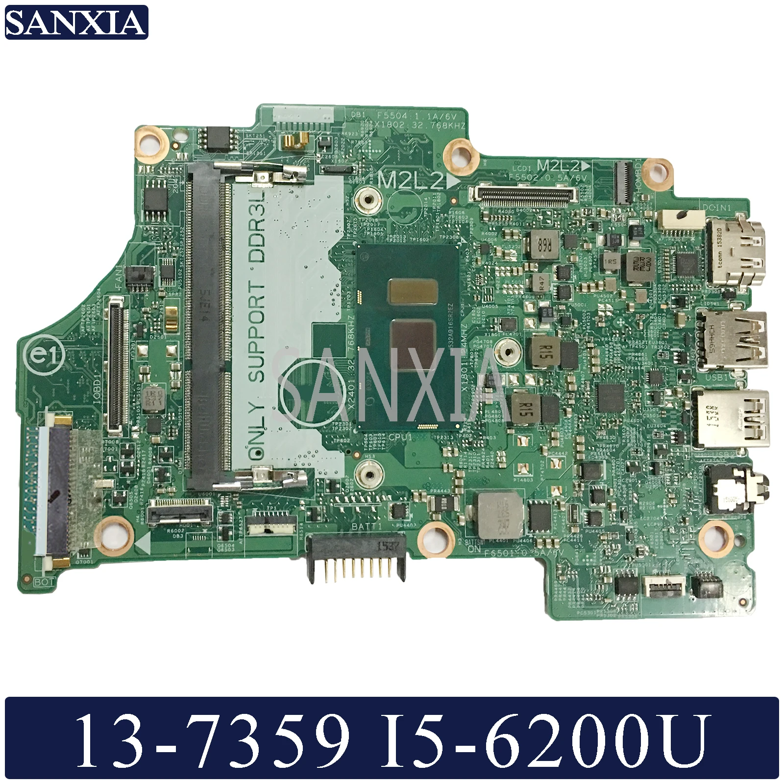 

KEFU 14275-1 Laptop motherboard for Dell Inspiron 13-7359 original mainboard I5-6200U