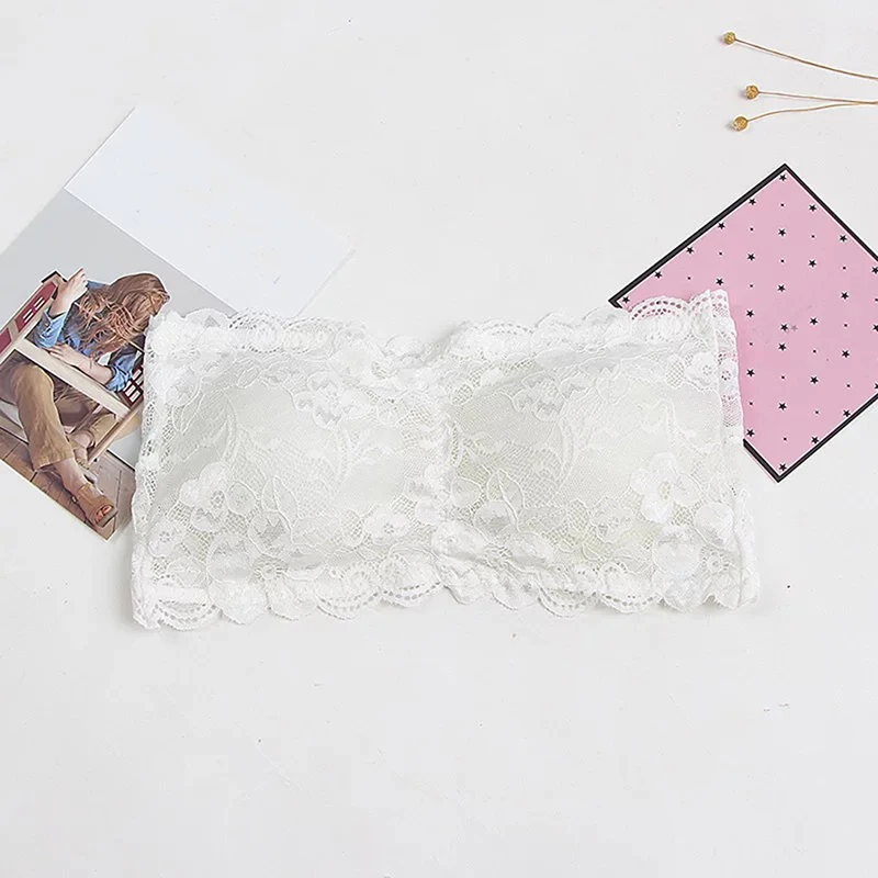 Бюстгальтер женский кружевной с цветочным принтом пикантный топ-бандо без