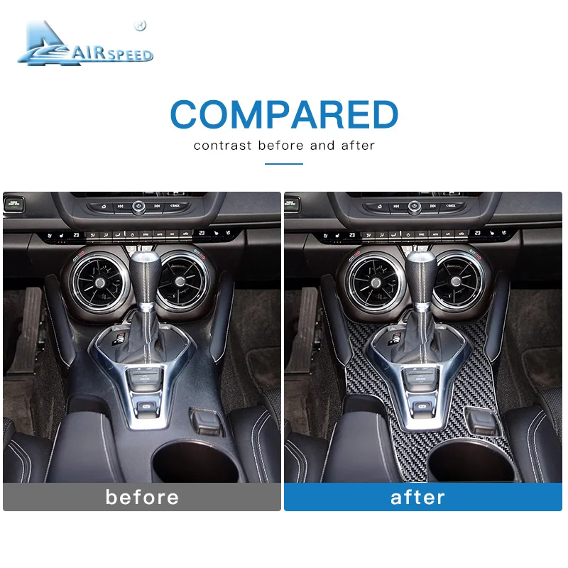 Панель переключения передач AIRSPEED для автомобиля наклейка из углеродного волокна
