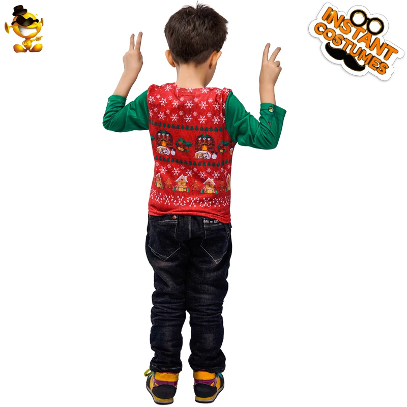 

DSPLAY Kids New Design Cute Fancy Xmas Boys T-shirt Fashionable Outfit Dress up Cosplay Xmas Party Outfit