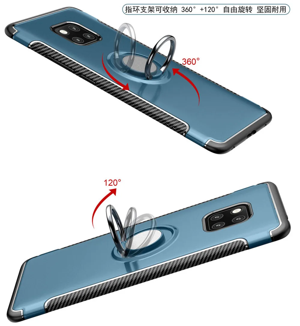 Чехол подставка для Huawei Mate 20 гибридный ударопрочный чехол телефона с кольцом Mate20
