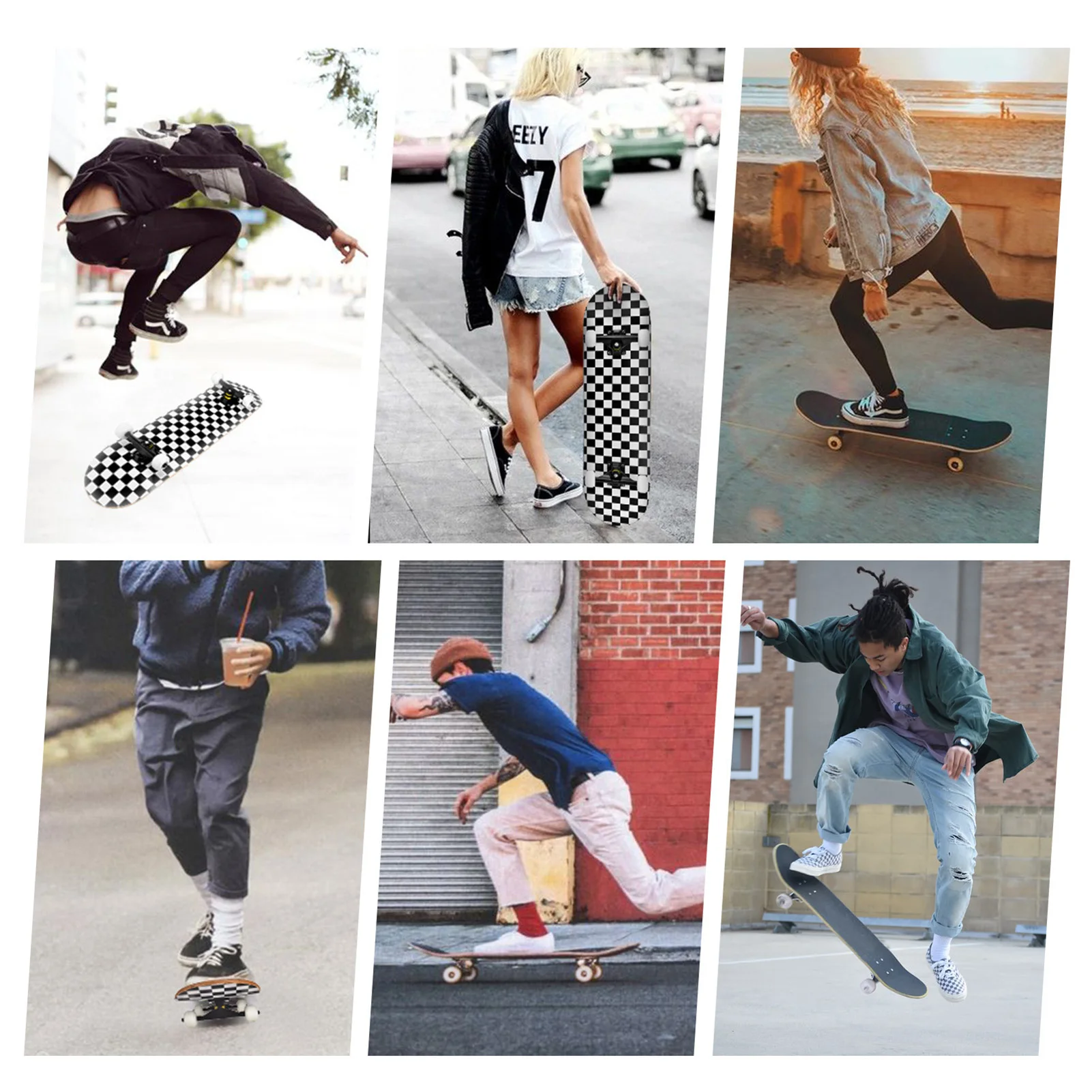 

7-layer Complete Skateboard Concave &Tilt Skateboard ABEC - 9 Double Snubby Maple Skateboard Thermal Transfer For Teenagers