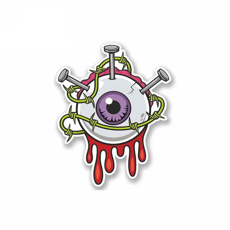 

13cm x 13cm For Zombie Eyeball Blood Graffiti Sticker DIY Anime Personality Stickers Vinyl Car Wrap Body For Car