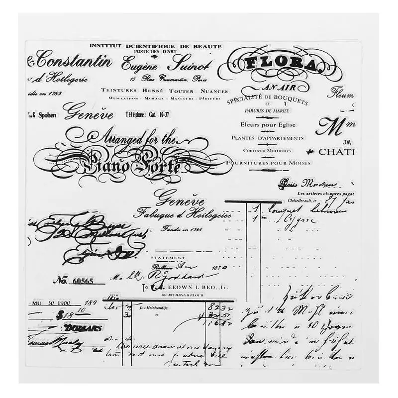 85WC ПВХ прозрачный штамп печать красивый шрифт милые узоры Сделай Сам Скрапбукинг