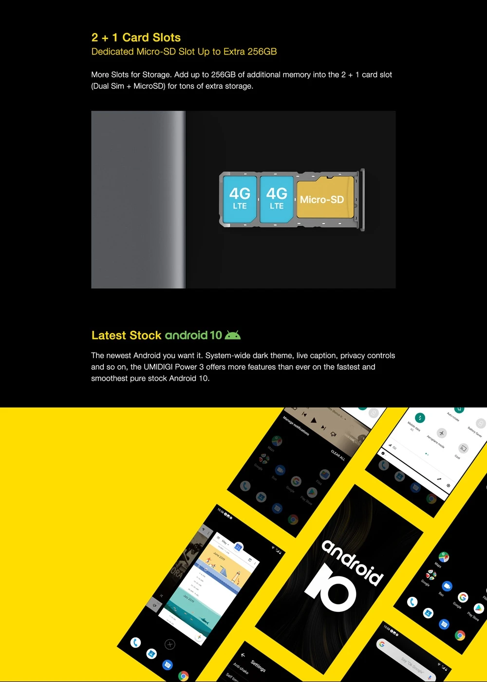 UMIDIGI power 3 Android 10 48MP Quad AI камера 6150mAh 6,5" FHD+ 4 Гб 64 Гб Helio P60 глобальная версия смартфон NFC Face ID NFC