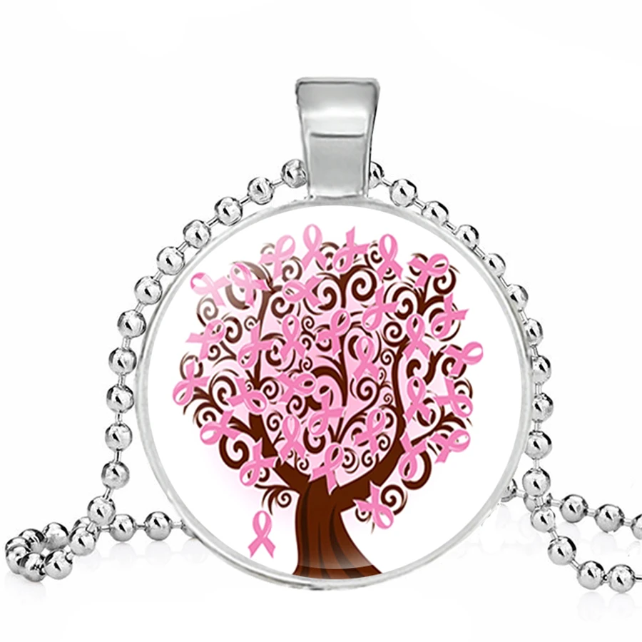 Рак молочной железы осознание надежды Цепочки и ожерелья с розовой лентой