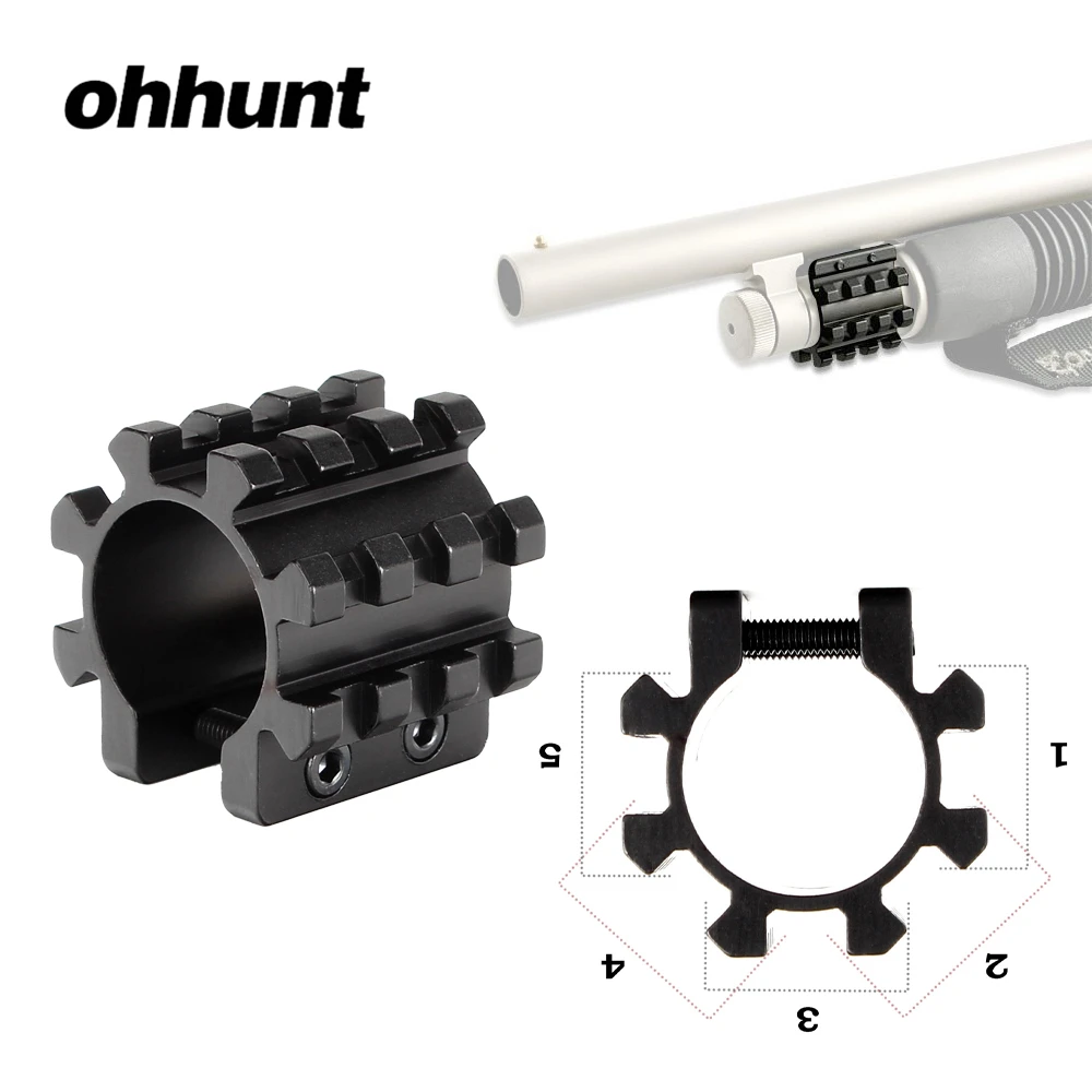 Ohhunt Тактический 1 дюймов Tri Rail баррель кронштейн крепление 21 мм Пикатинни Вивер