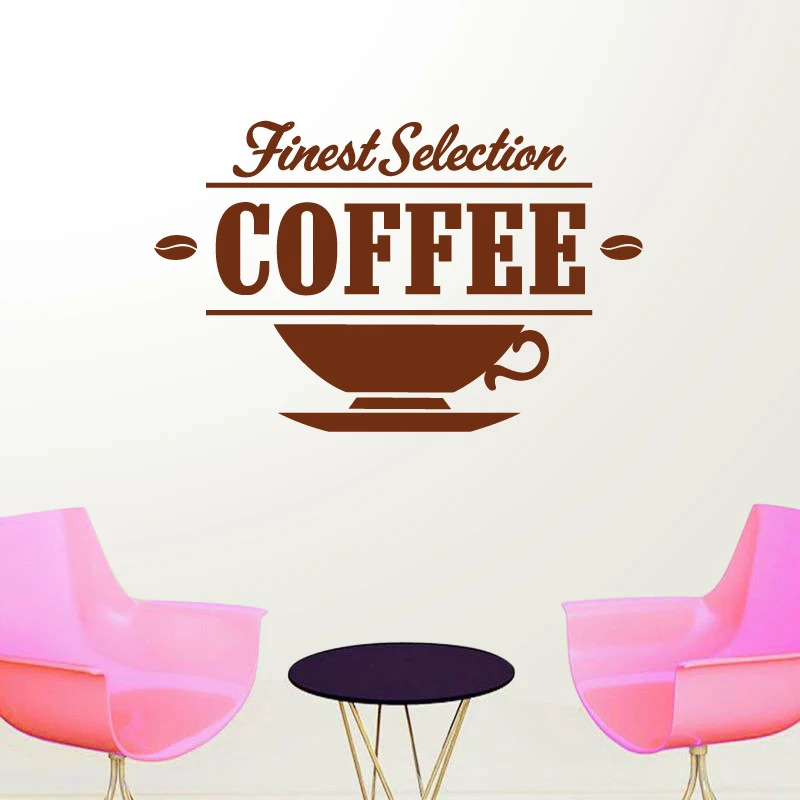 

Coffee Shop Sticker Bean Decal Cafe Cup Vinyl Art Wall Decals Decor Mural Decoration Break Coffee Glass Decals CAFE1016