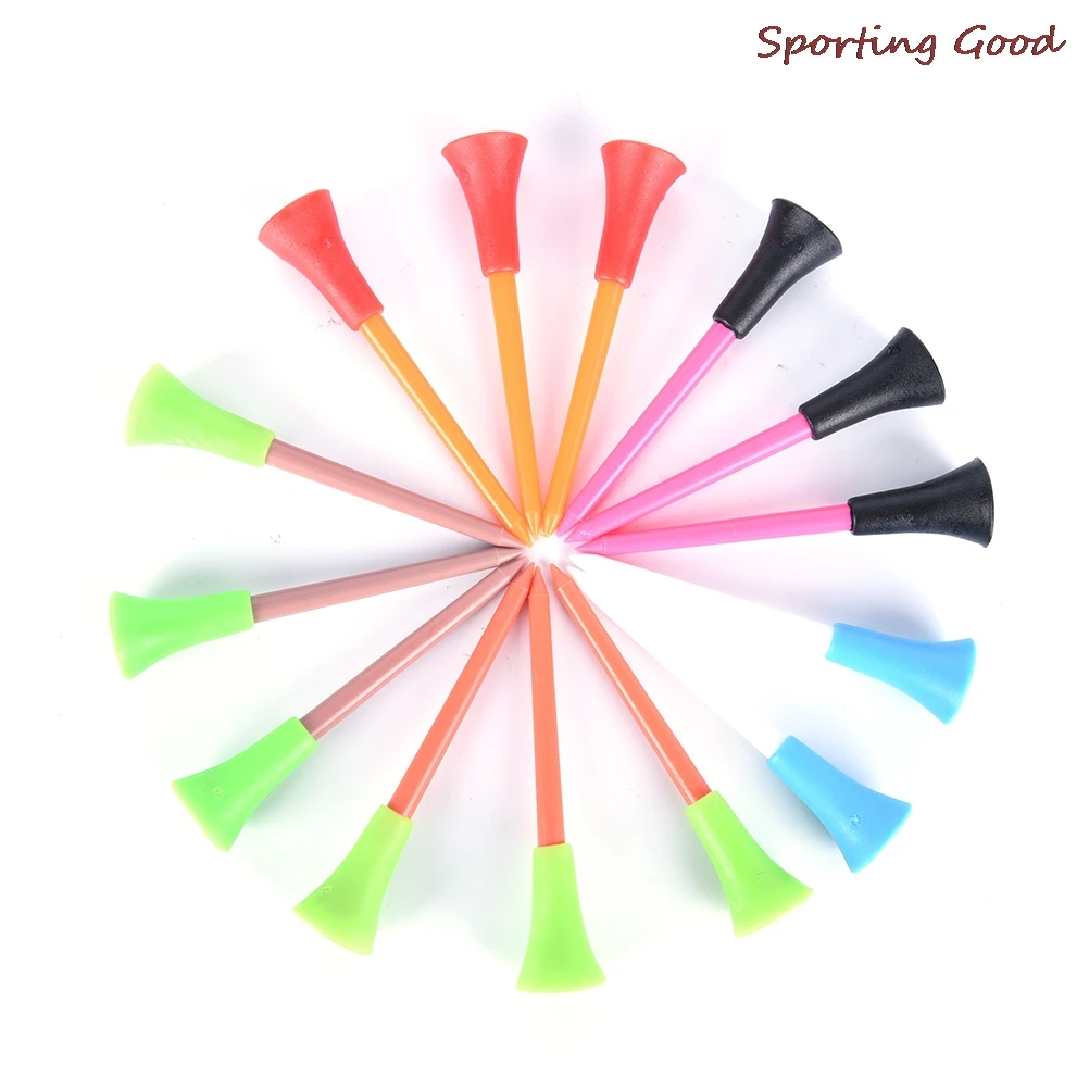 

50PCS New Plastic Golf Tees Durable Rubber Cushion Top Golf Tee 7.2cm