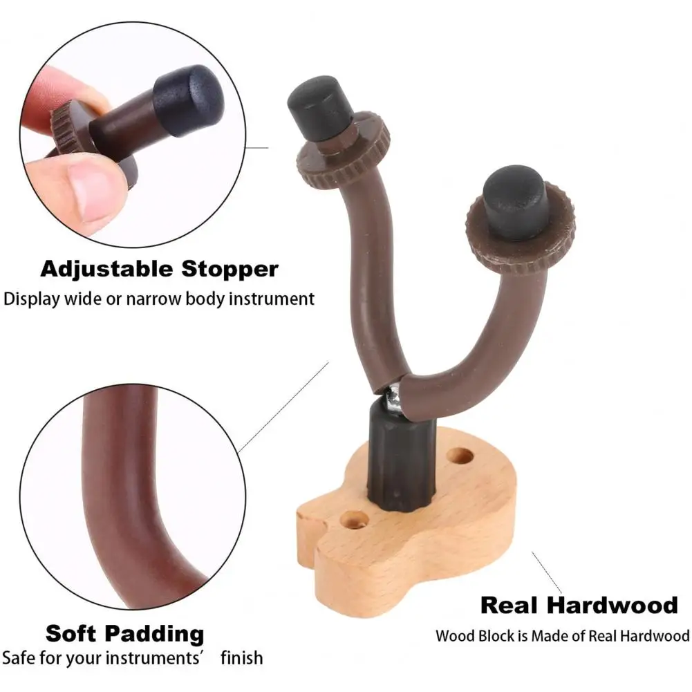 

Wood Wall Mount Hanger Hook Display Holder for Acoustic Electric Guitar Ukulele