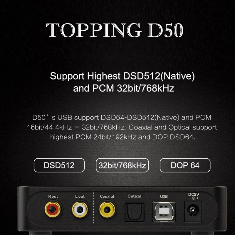 Топпинг D50S dac аудио усилитель hifi усилитель аудио декодер es9038q2m dsd usb dac amp портативный декодирующий усилитель XMOS XU208