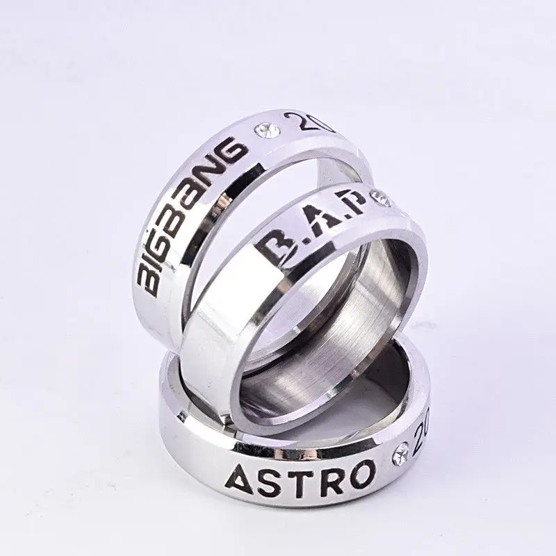 KPOP кольцо want One BAP SHINee Block.b Vixx Astro Straykids кольца на палец бигбанг ювелирные