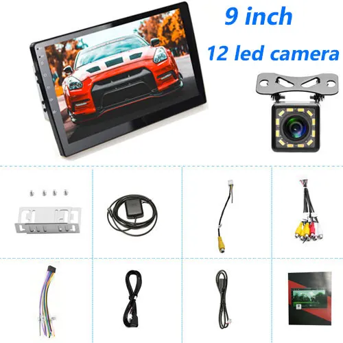 9 inch 12 LED Camecho 9 10,1 дюймов Android Авторадио gps навигация автомобиля радио Мультимедиа Видео плеер Bluetooth wifi Зеркало Ссылка аудио стерео - Цвет: 9 inch 12 LED
