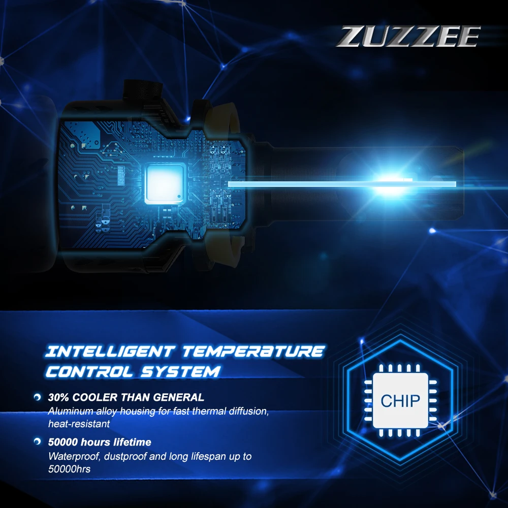 DC12V-24V 70 Вт 1 пара H11 автомобильные A385-N7 8 светодиодных ламп 6000 К 360 ° луч фары с