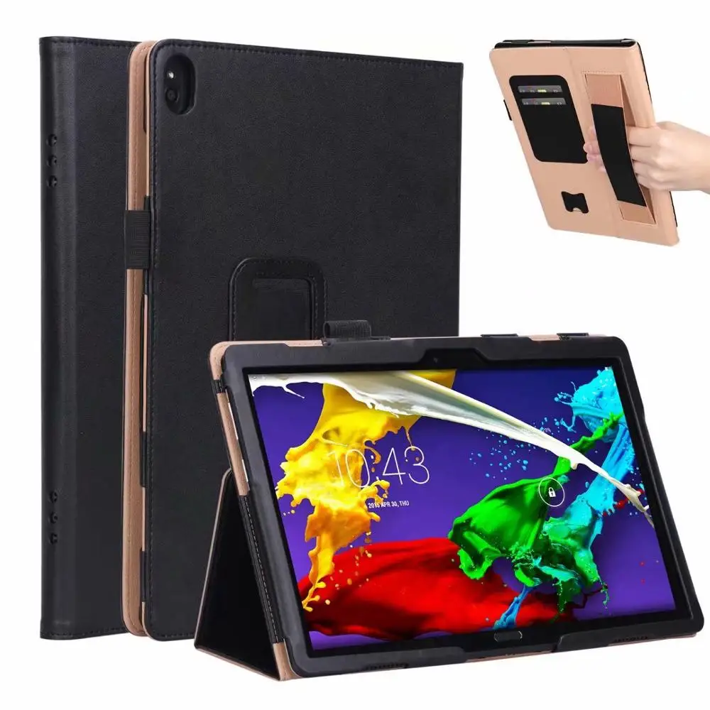 

Чехол для планшета Lenovo Tab5 10, чехол-подставка из искусственной кожи для Lenovo Tab5 10 Softbank 801LV 10,1 дюйма, защитный чехол + ручка