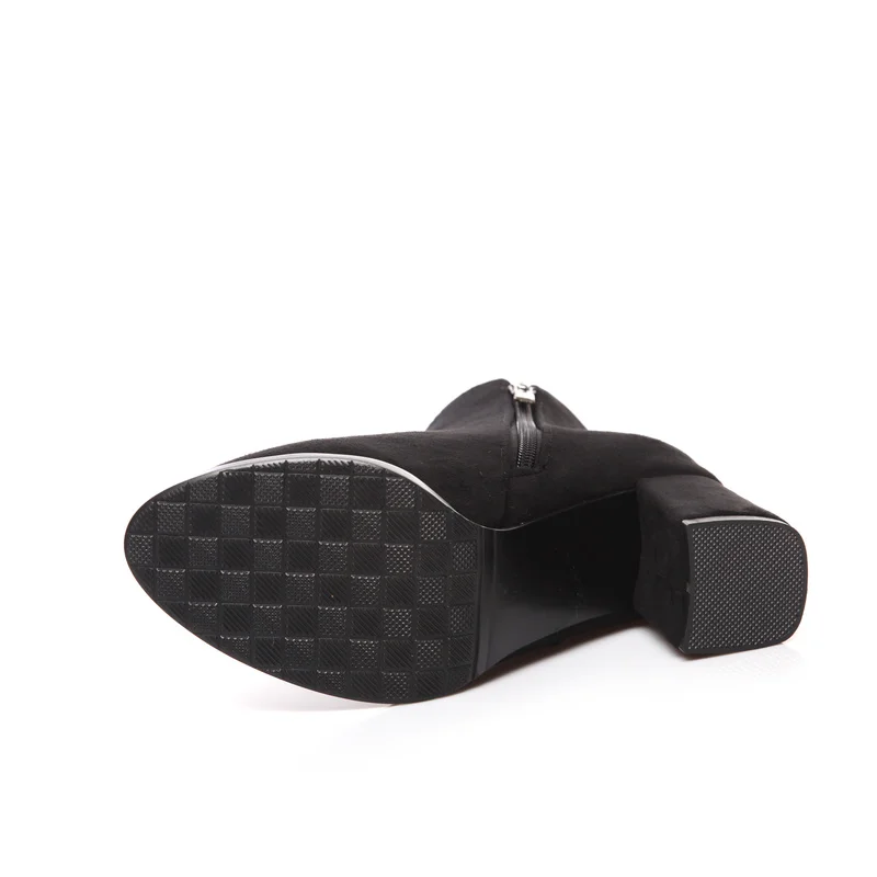 

NASBAVI 2019 new Ankle boots for women winter British personality Martin boots ladies Thick heel Round head zipper bare boots