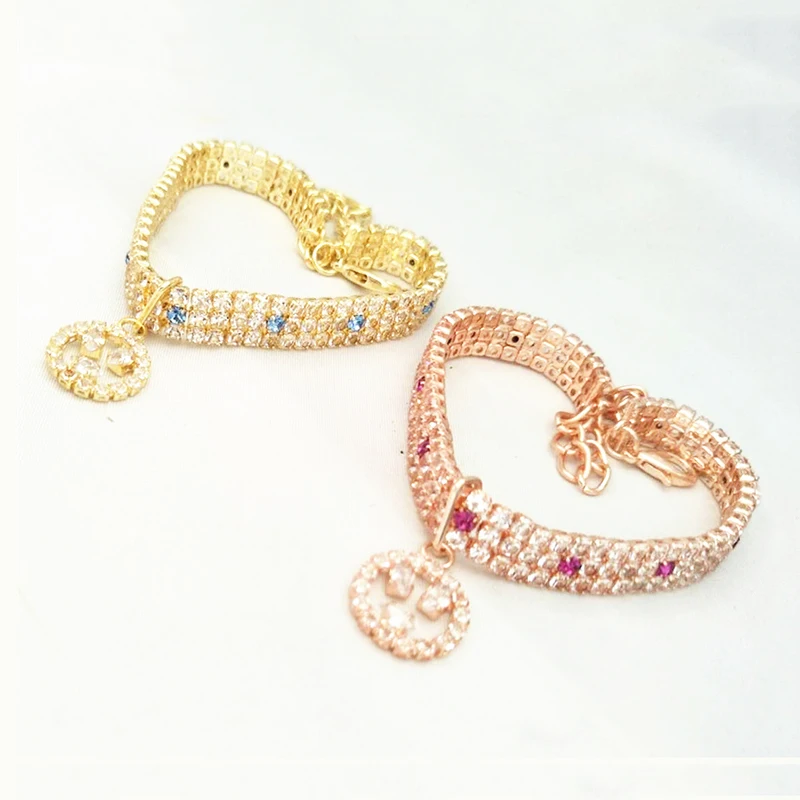 С украшениями в виде кристаллов с бриллиантами ошейник для собак щенки домашнее