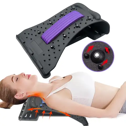 Магнитный массажер для шеи и спины, растягивающая подушка для облегчения боли в плечах, шейный отдела позвоночника, расслабляющая спина поя...