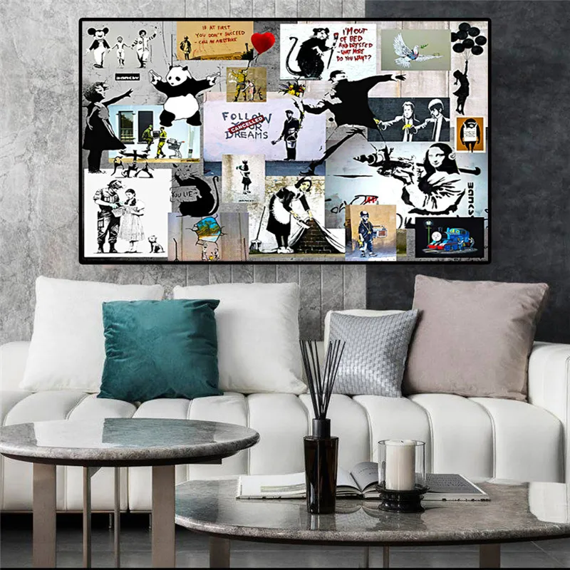 

Abstract Combinations of Various Famous Paintings Posters and Prints Canvas Paintings Wall Art Pictures for Living Room Decor