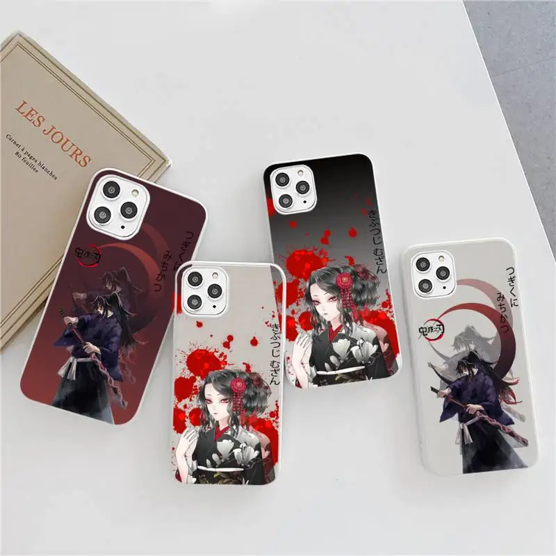 

Demon Slayer soft Phone Case Candy Color for iPhone 6 6S 7 8 11 12 XS X SE 2020 XR mini pro Plus MAX mobile bags iphone 12 case