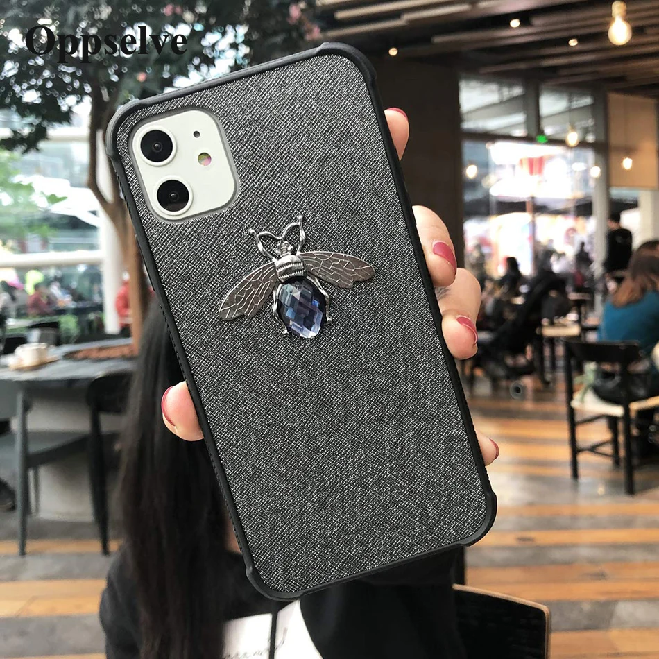 

For iPhone 11 Pro Max Case Shockproof Glitter Sparkly Bling Diamond Bee Bumper Cover for iPhone 11Pro Max 7 8 6 Plus X XR XS MAX