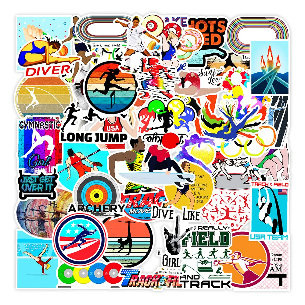 50 шт. водонепроницаемые наклейки для чемоданов и велосипедов | Дом сад