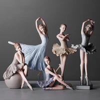 nordic art ballet girl resin figure ornaments figurines home decoration accessories for living room ornaments for home decor
