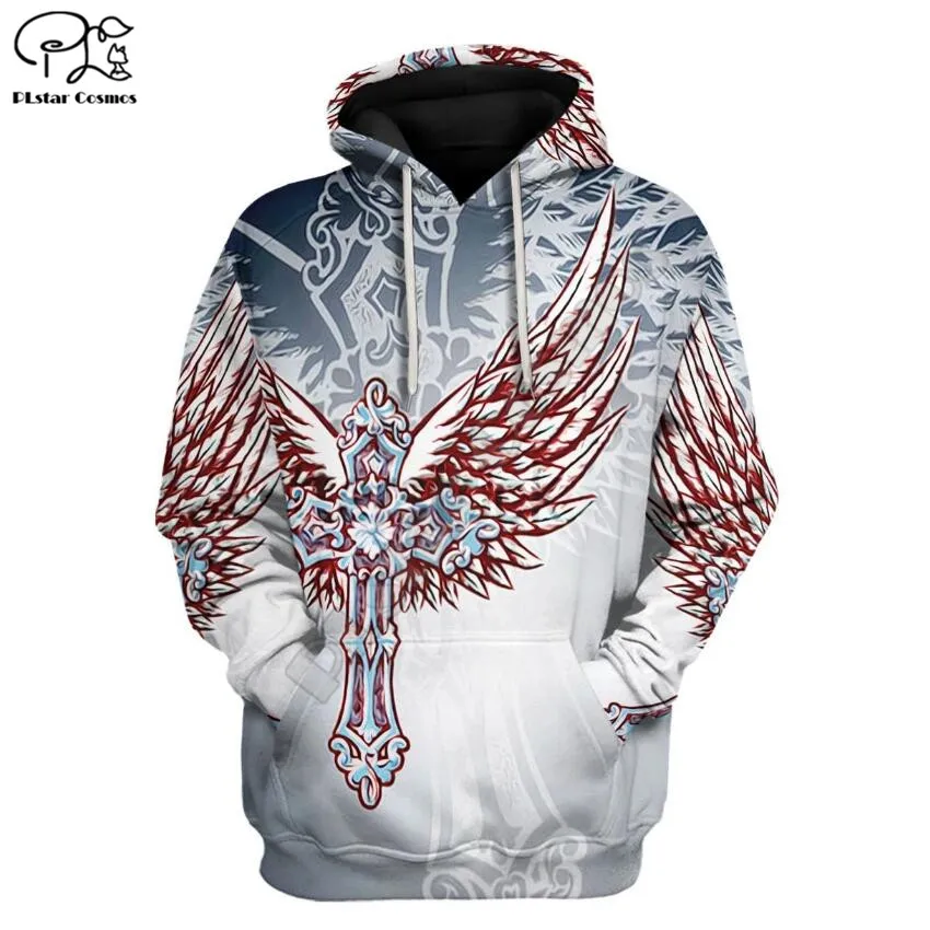 Толстовки с изображением кристианских звёздочек крыльев Ангела толстовка 3D