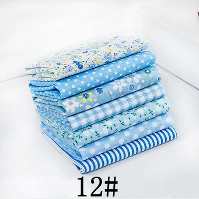 12 7pcs 25X25cm 25x25 см или 10x10 см хлопчатобумажная ткань с принтом для шитья стеганые ткани для лоскутного рукоделия аксессуары ручной работы T7866 - Цвет: 12 7pcs 25X25cm