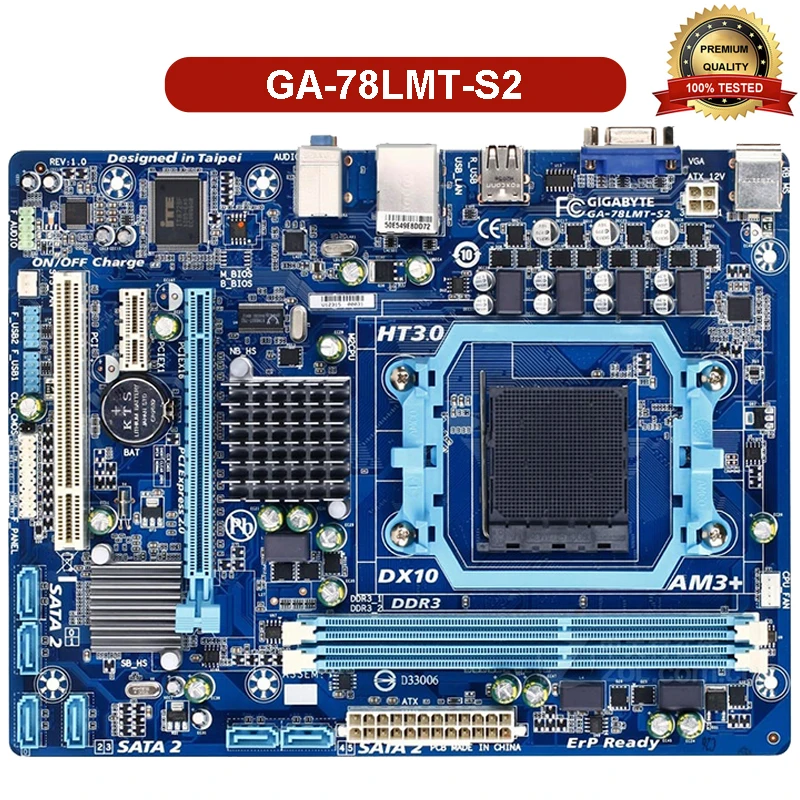 Для Gigabyte GA-78LMT-S2 настольная материнская плата 760G Socket AM3 + DDR3 Micro-ATX Б/у | Компьютеры и